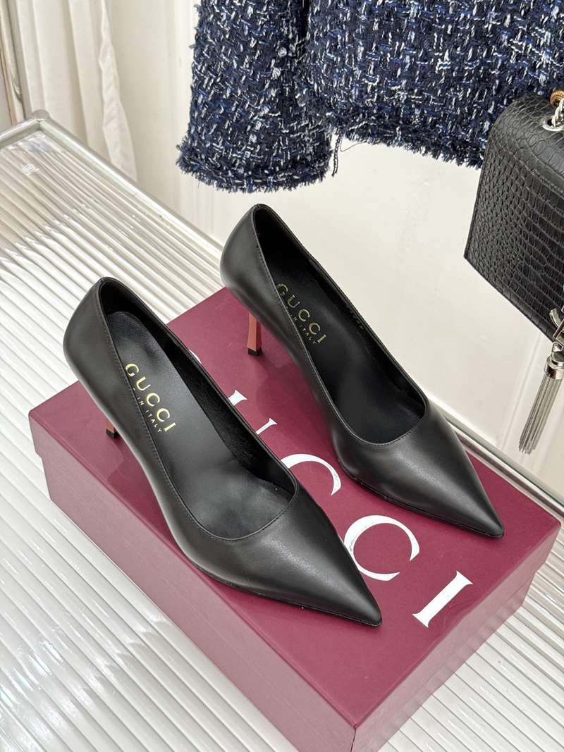 Gucci Sculpted-Heel Pointed-Toe Pumps — صورة 1