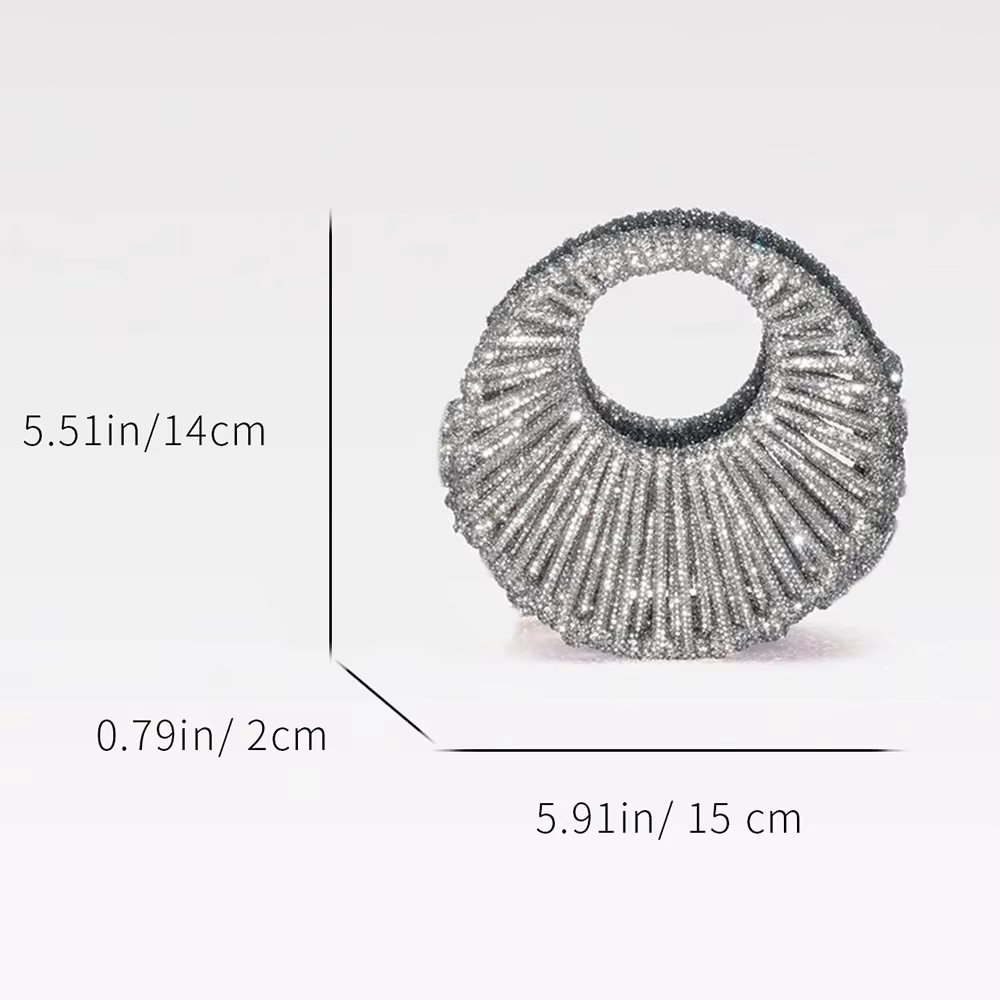 Crystal Ring Evening Bag – Round Mini — صورة 1