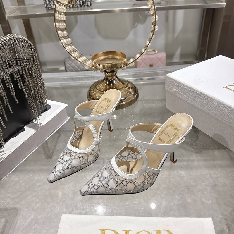 Dior Crystal Mesh Slingback Pumps — صورة 1