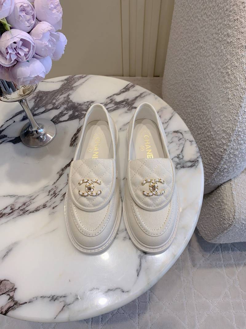 Chanel Embellished Canvas Loafers — صورة 1