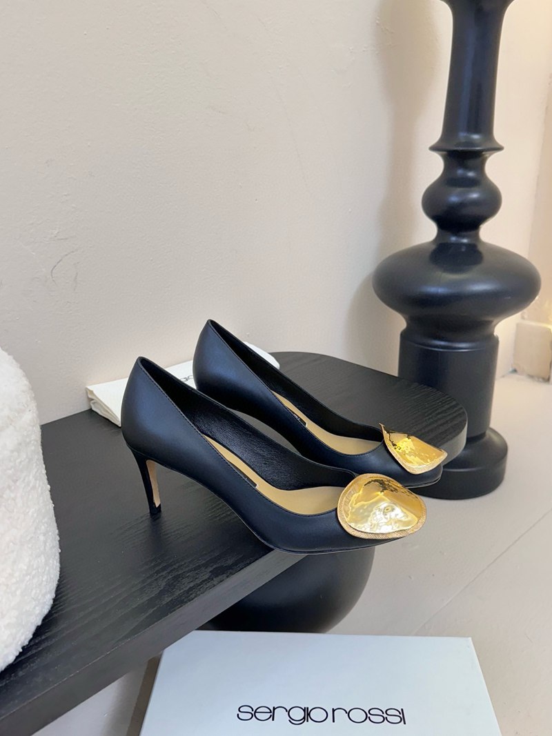 Sergio Rossi Metallic-Toe Pointed Pumps — صورة 1